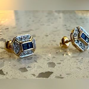 FLASH SALE 🔛 Fine jewelry: diamond and sapphire earrings